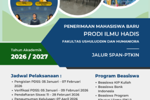 PMB Ilmu Hadis Jalur SPAN-PTKIN